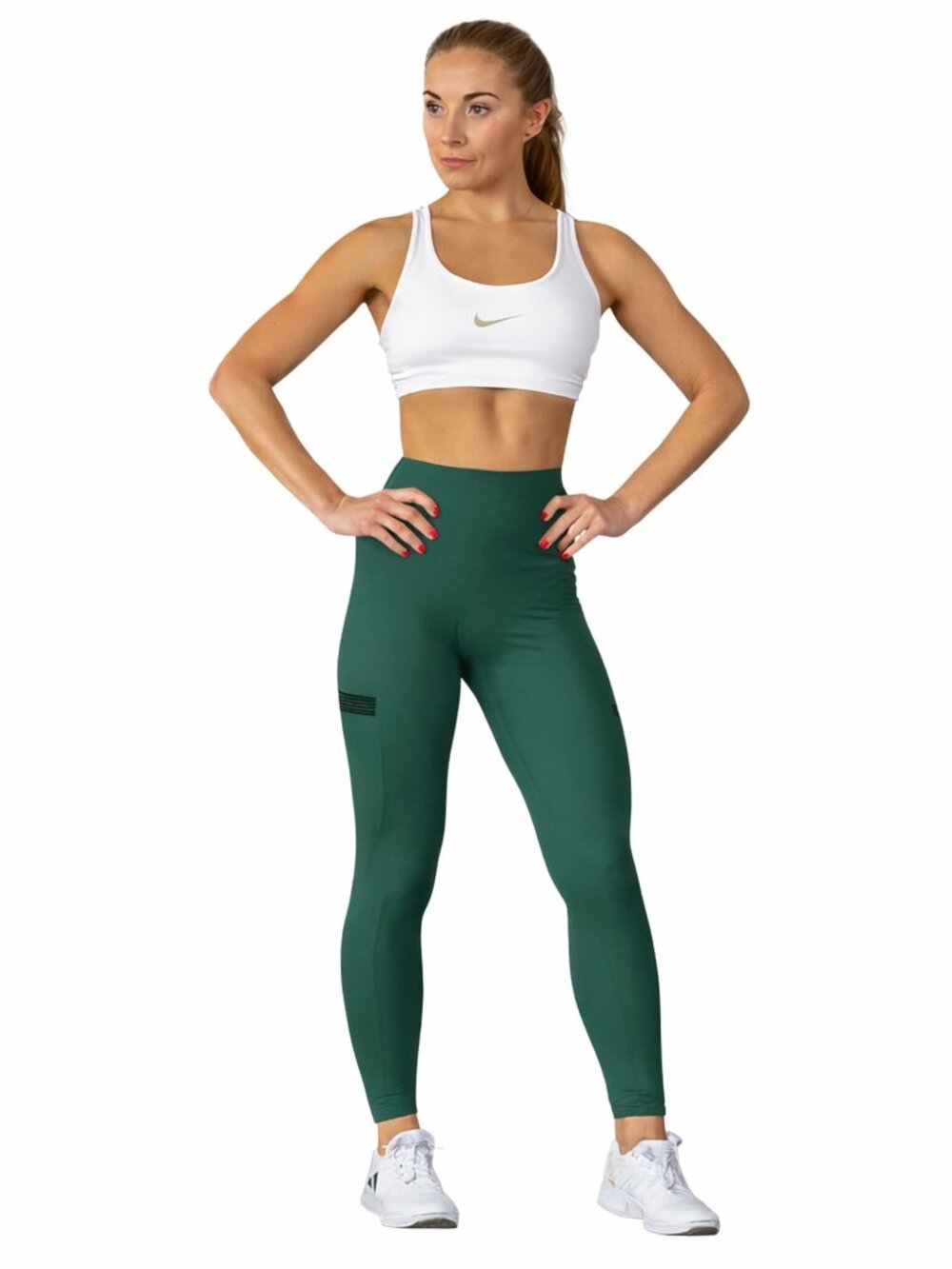 Nike Yoga Luxe Size S , NWT Green Lace Trimmed